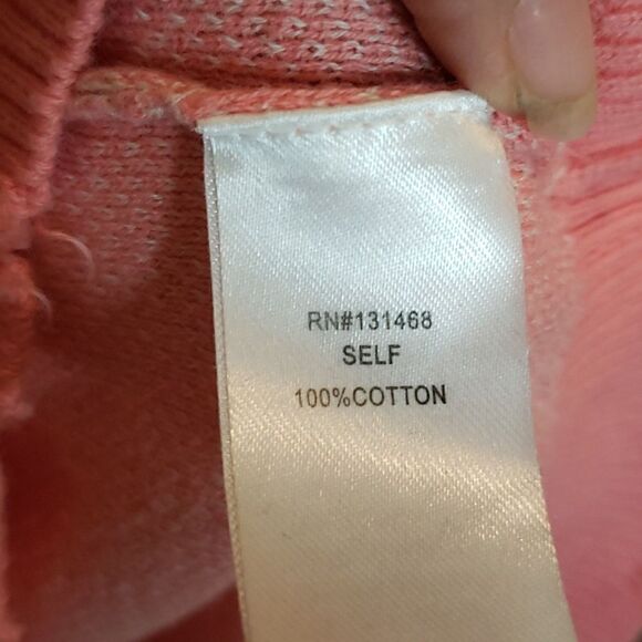 Fate Distressed Hemline Crew Neck Sweater Size Small Leopard Print Coral… - Picture 7 of 7